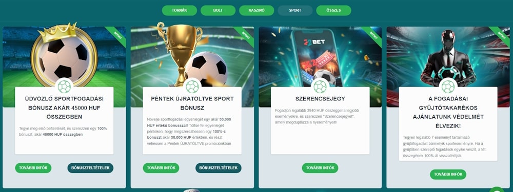 22Bet sportfogadási bónuszok